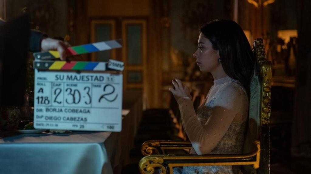 Anna Castillo en el Rodaje de Su Majestad 